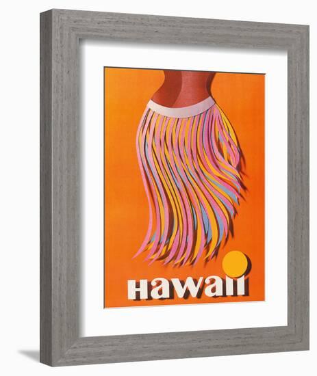 Pan American: Hawaii - Hula Skirt-null-Framed Giclee Print