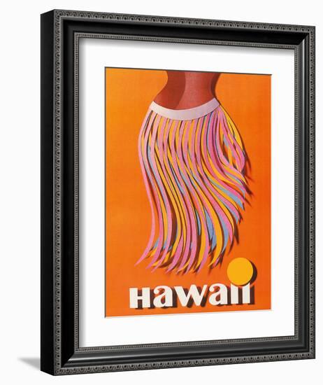 Pan American: Hawaii - Hula Skirt-null-Framed Giclee Print