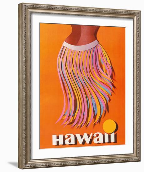 Pan American: Hawaii - Hula Skirt-null-Framed Giclee Print