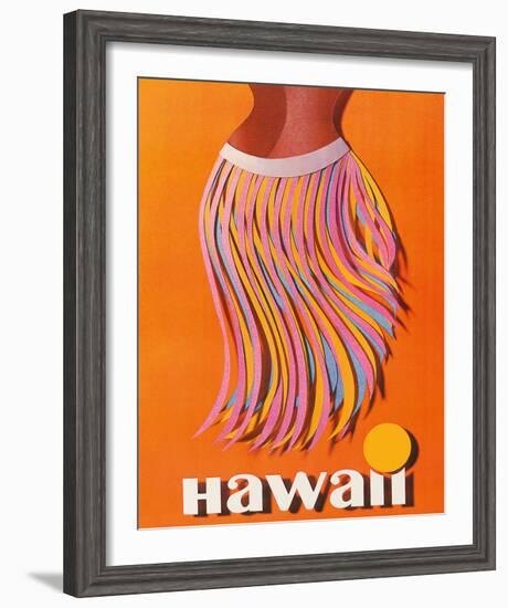 Pan American: Hawaii - Hula Skirt-null-Framed Giclee Print