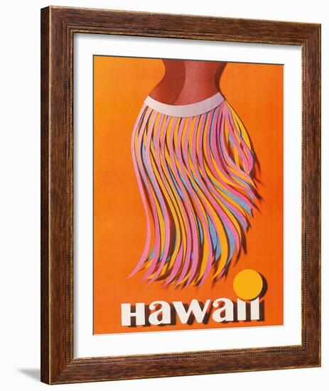 Pan American: Hawaii - Hula Skirt--Framed Giclee Print