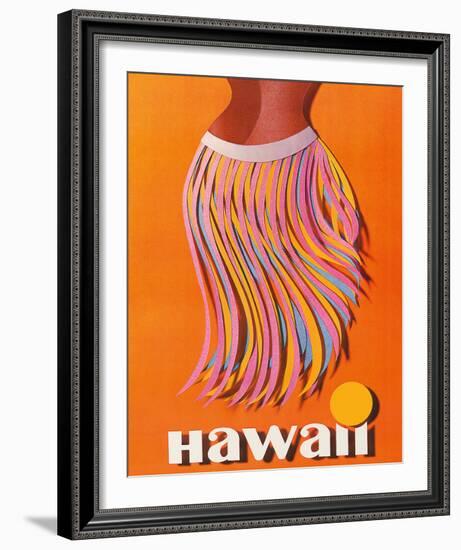 Pan American: Hawaii - Hula Skirt-null-Framed Giclee Print