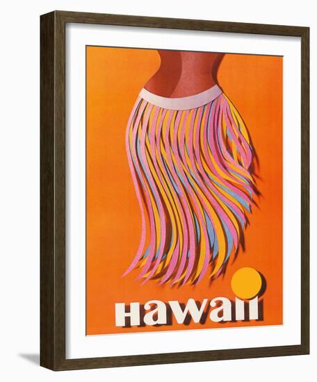 Pan American: Hawaii - Hula Skirt--Framed Giclee Print