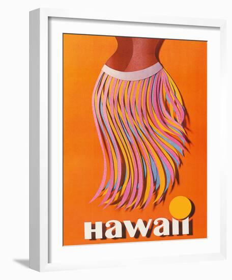 Pan American: Hawaii - Hula Skirt-null-Framed Giclee Print