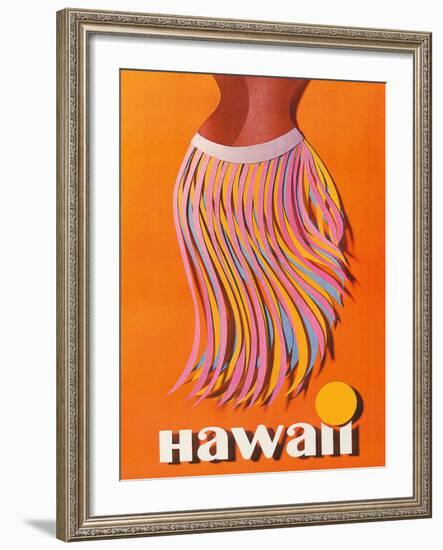 Pan American: Hawaii - Hula Skirt-null-Framed Giclee Print