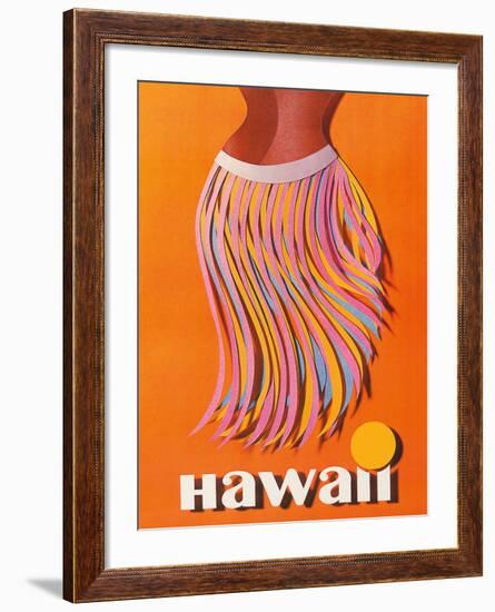 Pan American: Hawaii - Hula Skirt-null-Framed Giclee Print