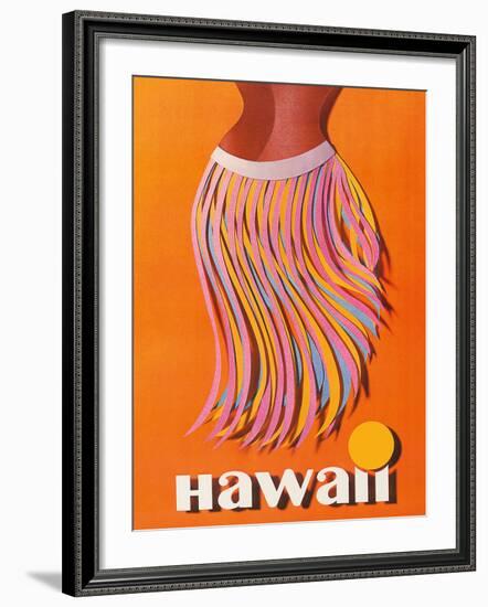 Pan American: Hawaii - Hula Skirt-null-Framed Giclee Print