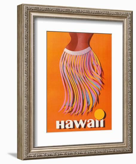 Pan American: Hawaii - Hula Skirt-null-Framed Art Print