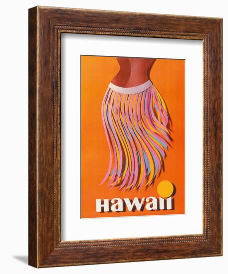 Pan American: Hawaii - Hula Skirt-null-Framed Art Print