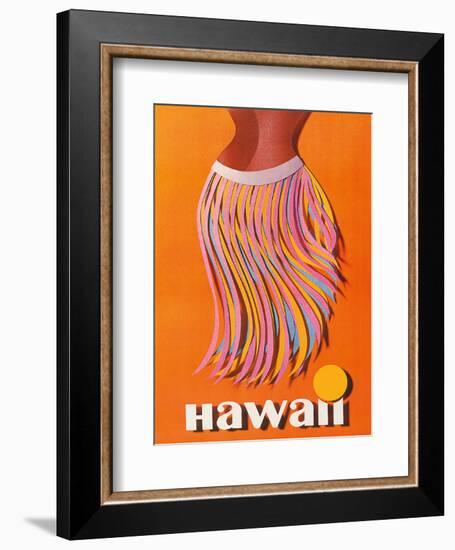 Pan American: Hawaii - Hula Skirt-null-Framed Art Print