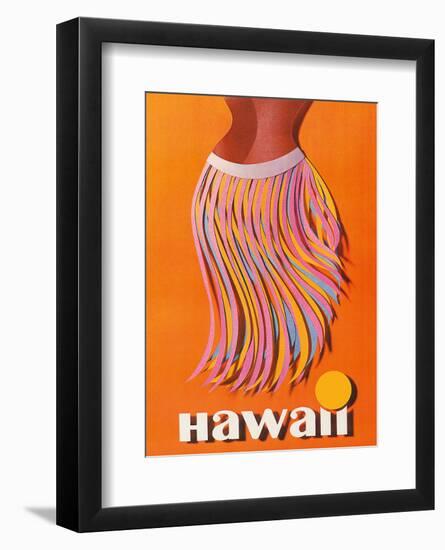 Pan American: Hawaii - Hula Skirt-null-Framed Art Print