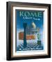 Pan American: Rome by Clipper - Vatican and Coliseum, c.1951-null-Framed Giclee Print