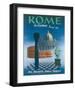 Pan American: Rome by Clipper - Vatican and Coliseum, c.1951-null-Framed Giclee Print