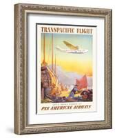 Pan American: Transpacific Flight, c.1940s-Paul George Lawler-Framed Giclee Print