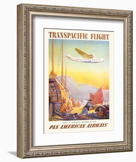 Pan American: Transpacific Flight, c.1940s-Paul George Lawler-Framed Giclee Print