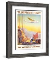 Pan American: Transpacific Flight, c.1940s-Paul George Lawler-Framed Giclee Print