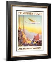 Pan American: Transpacific Flight, c.1940s-Paul George Lawler-Framed Giclee Print