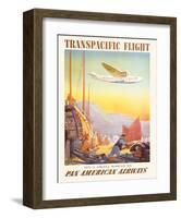 Pan American: Transpacific Flight, c.1940s-Paul George Lawler-Framed Giclee Print