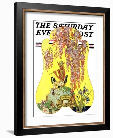 "Pan and His Pipes," Saturday Evening Post Cover, June 2, 1928-Joseph Christian Leyendecker-Framed Giclee Print