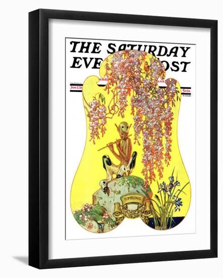 "Pan and His Pipes," Saturday Evening Post Cover, June 2, 1928-Joseph Christian Leyendecker-Framed Giclee Print