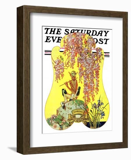 "Pan and His Pipes," Saturday Evening Post Cover, June 2, 1928-Joseph Christian Leyendecker-Framed Giclee Print