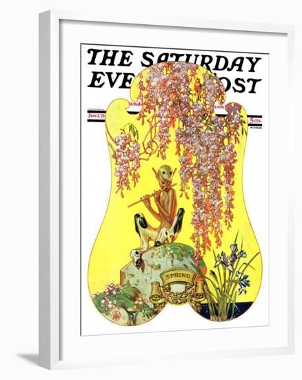 "Pan and His Pipes," Saturday Evening Post Cover, June 2, 1928-Joseph Christian Leyendecker-Framed Giclee Print