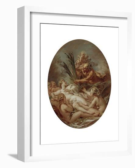 Pan and Nymph Syrinx, 1760-1765-François Boucher-Framed Giclee Print