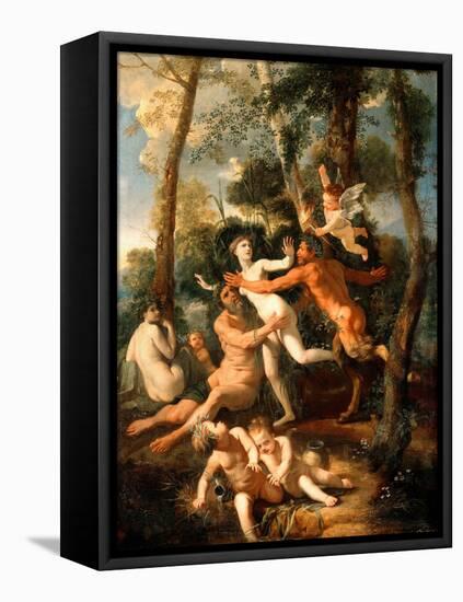 Pan and Syrinx, 1637 (Oil on Canvas)-Nicolas Poussin-Framed Premier Image Canvas