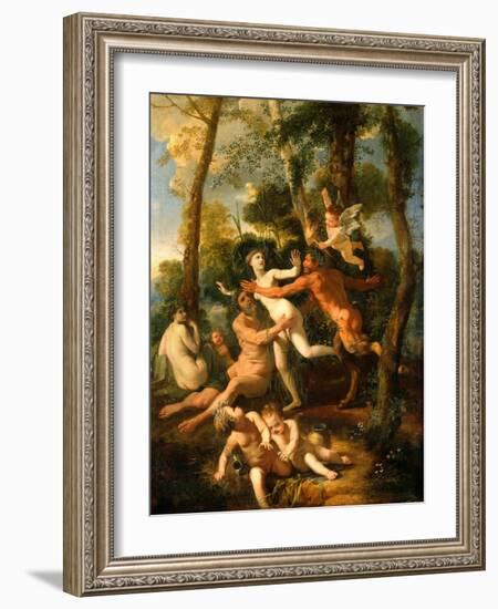 Pan and Syrinx, 1637-Nicolas Poussin-Framed Giclee Print