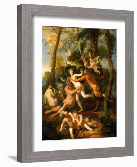 Pan and Syrinx, 1637-Nicolas Poussin-Framed Giclee Print