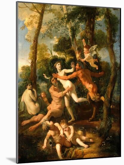 Pan and Syrinx, 1637-Nicolas Poussin-Mounted Giclee Print