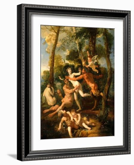 Pan and Syrinx, 1637-Nicolas Poussin-Framed Giclee Print