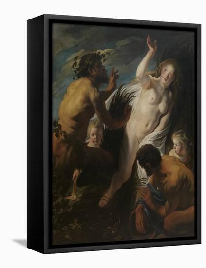 Pan and Syrinx-Jacob Jordaens-Framed Premier Image Canvas