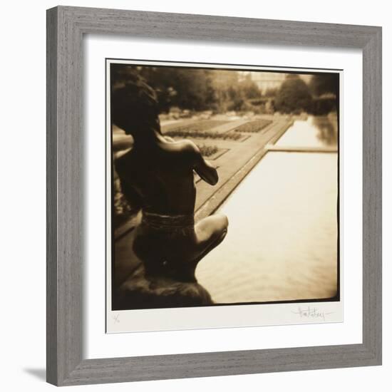 Pan and the pool, Lake Como, Italy-Theo Westenberger-Framed Art Print