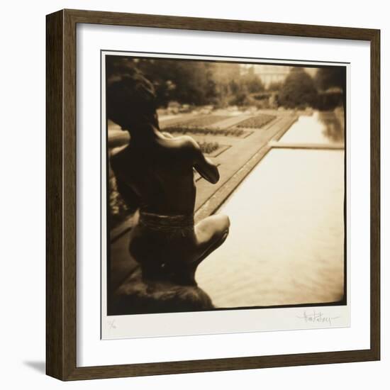 Pan and the pool, Lake Como, Italy-Theo Westenberger-Framed Art Print