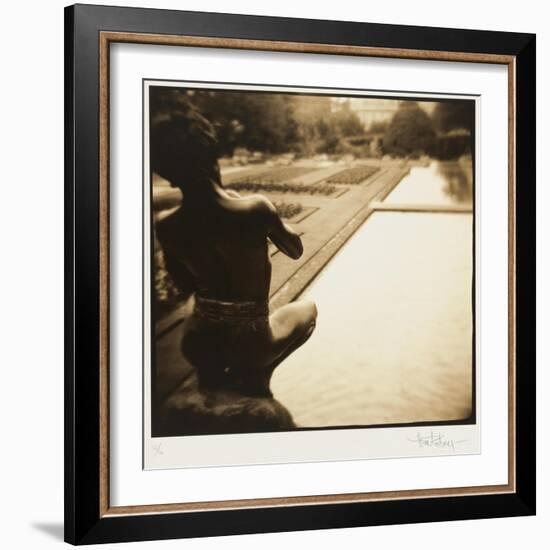 Pan and the pool, Lake Como, Italy-Theo Westenberger-Framed Art Print