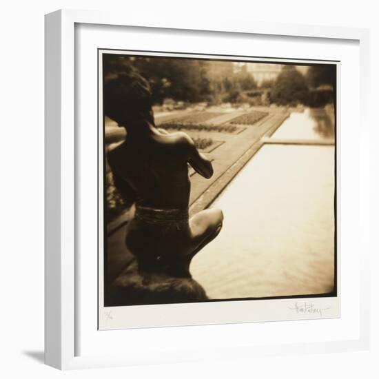 Pan and the pool, Lake Como, Italy-Theo Westenberger-Framed Art Print