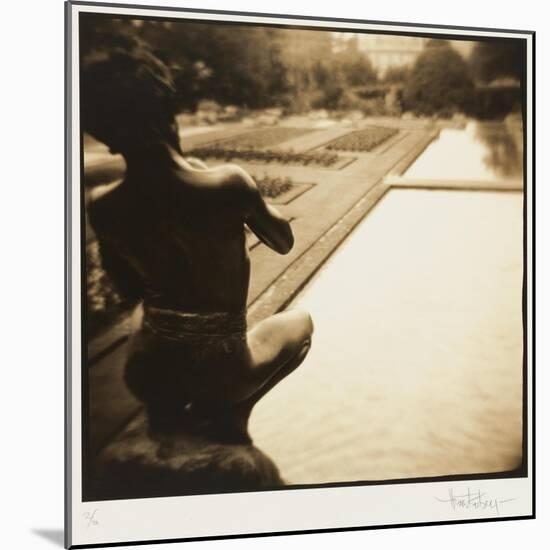 Pan and the pool, Lake Como, Italy-Theo Westenberger-Mounted Art Print
