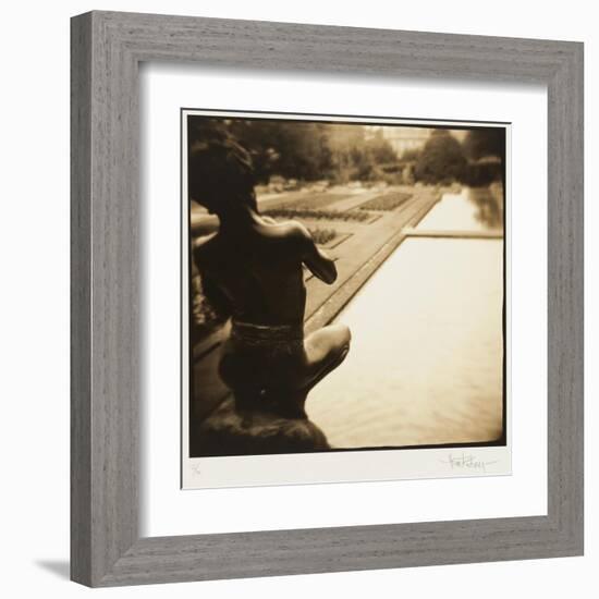 Pan and the pool, Lake Como, Italy-Theo Westenberger-Framed Art Print