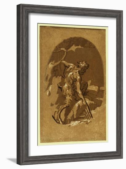 Pan, Between 1500 and 1530-Ugo da Carpi-Framed Giclee Print