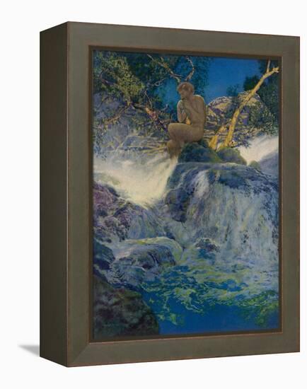 Pan by a Stream-Maxfield Parrish-Framed Premier Image Canvas