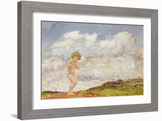 Pan, C.1916 (Tempera on Canvas)-Charles Sims-Framed Giclee Print