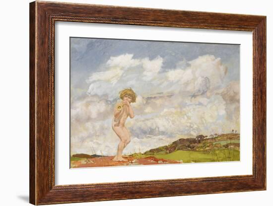 Pan, C.1916 (Tempera on Canvas)-Charles Sims-Framed Giclee Print