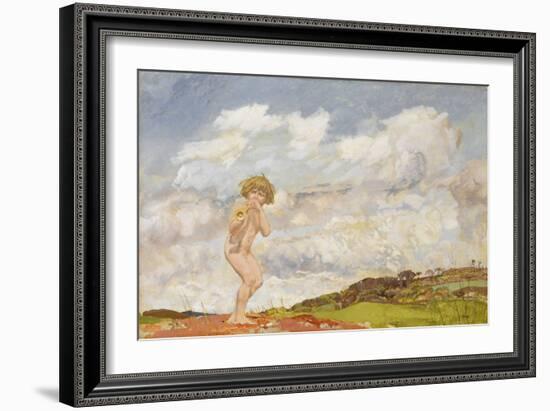 Pan, C.1916 (Tempera on Canvas)-Charles Sims-Framed Giclee Print