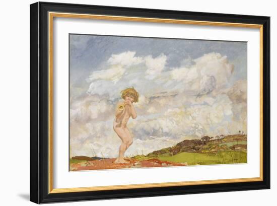 Pan, C.1916 (Tempera on Canvas)-Charles Sims-Framed Giclee Print