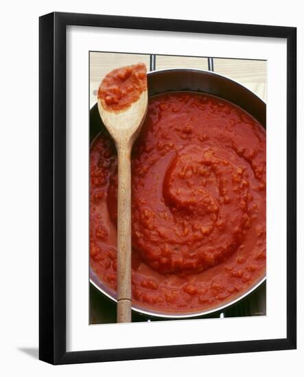 Pan of Home-Made Tomato Sauce-Steve Baxter-Framed Photographic Print