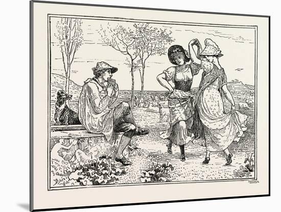 Pan Pipes-Walter Crane-Mounted Giclee Print