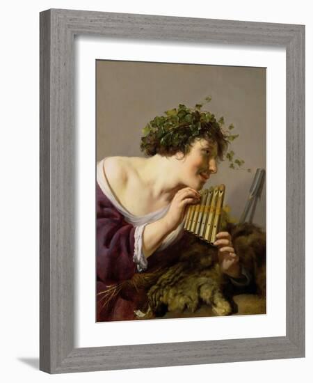 Pan Playing His Pipes-Paulus Moreelse-Framed Giclee Print