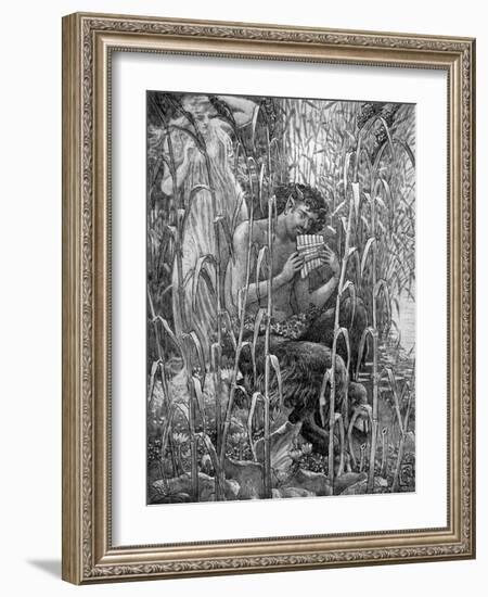 Pan plays his pipes-Walter Crane-Framed Giclee Print