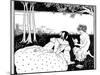 Pan Reading to a Woman by a Brook, 1898-Aubrey Beardsley-Mounted Giclee Print